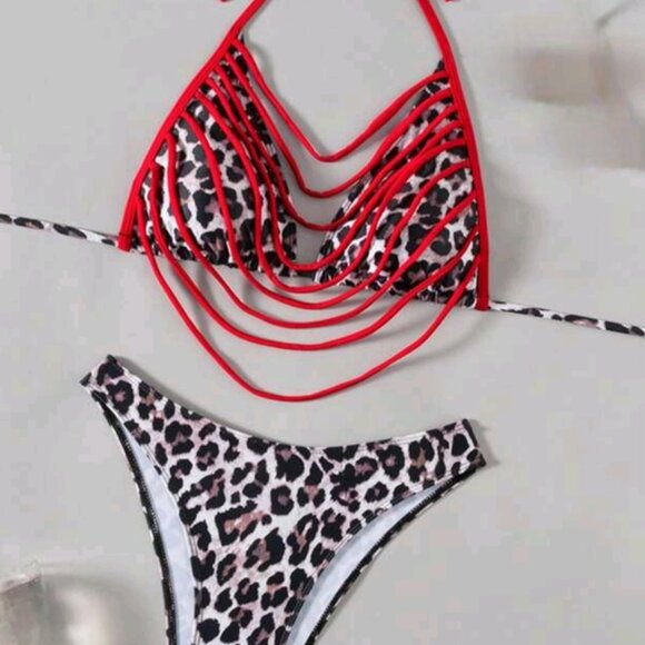 New! 2-Piece Unique Animal Print Bikini Swimsuit Set - Picture 2 of 3